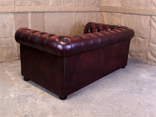 Burgundy Leather Chesterfield