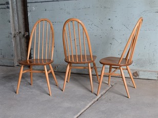 4 Ercol Windsor Light Elm Chairs