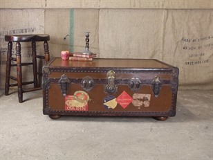 Vintage Steamer Trunk - Coffee Table