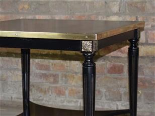 French Ebonised Side Table 