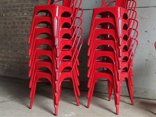 Red Tolix Stacking Chairs