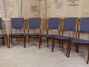 6 Dyrlund Danish Rosewood Dining Chairs