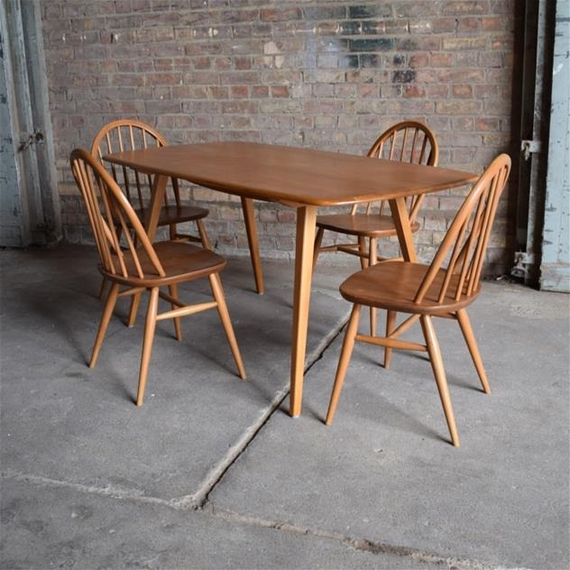 Ercol Plank Table and Chairs