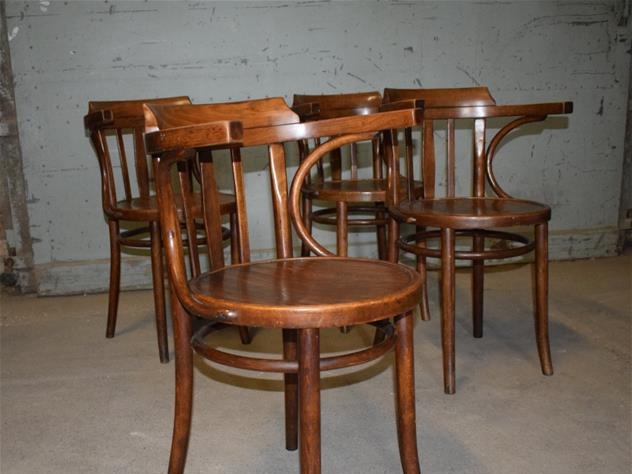 4 Thonet Style Vintage Bentwood Chairs