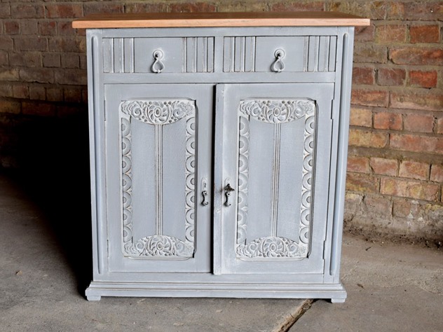 Painted French Oak Cabinet